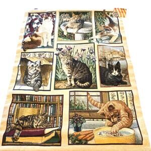 Manual Woodworkers and Weavers Cat Tapestry Wall Hanging Cat Lover Animals READ